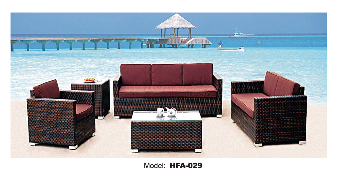 TG-HFA029 Modern Design Outdoor Garden Furniture Rattan Wicker Sofa Set