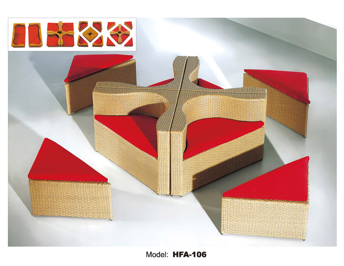 TG-HFA106 Bamboo Split Square Sofa