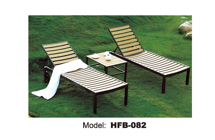TG-HFB082 Aluminum Alloy Garden Beach Sunbed Chaise Outdoor Furniture
