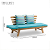 China Factory Modern Design Free Formed Outdoor Teakwood Sofa Furniture Set for Patio TG-KS1838