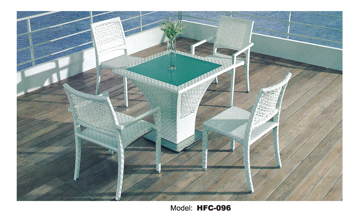 TG-HFC096 Garden Patio Furniture New Rattan Outdoor Indoor Dining Table And Chair Set