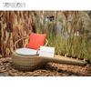 Unique Design Spoon Shape Sun Resistant Lounge Sofa Chair Outdoor Furniture High Flexibility PE Rattan Chairs for Garden TG-KS6260