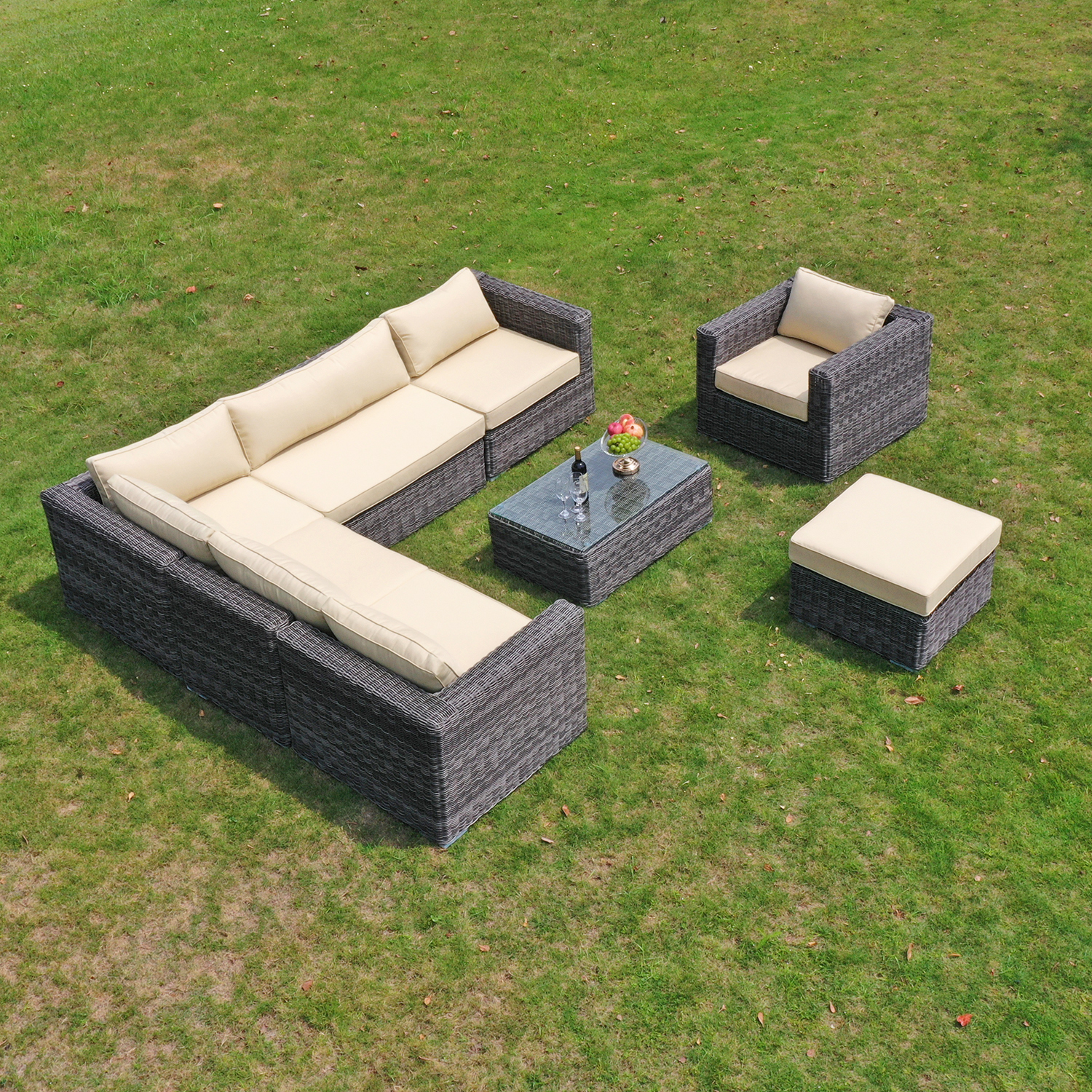 Modern Leisure Garden Sofa in Rattan Outdoor Sofa Furniture