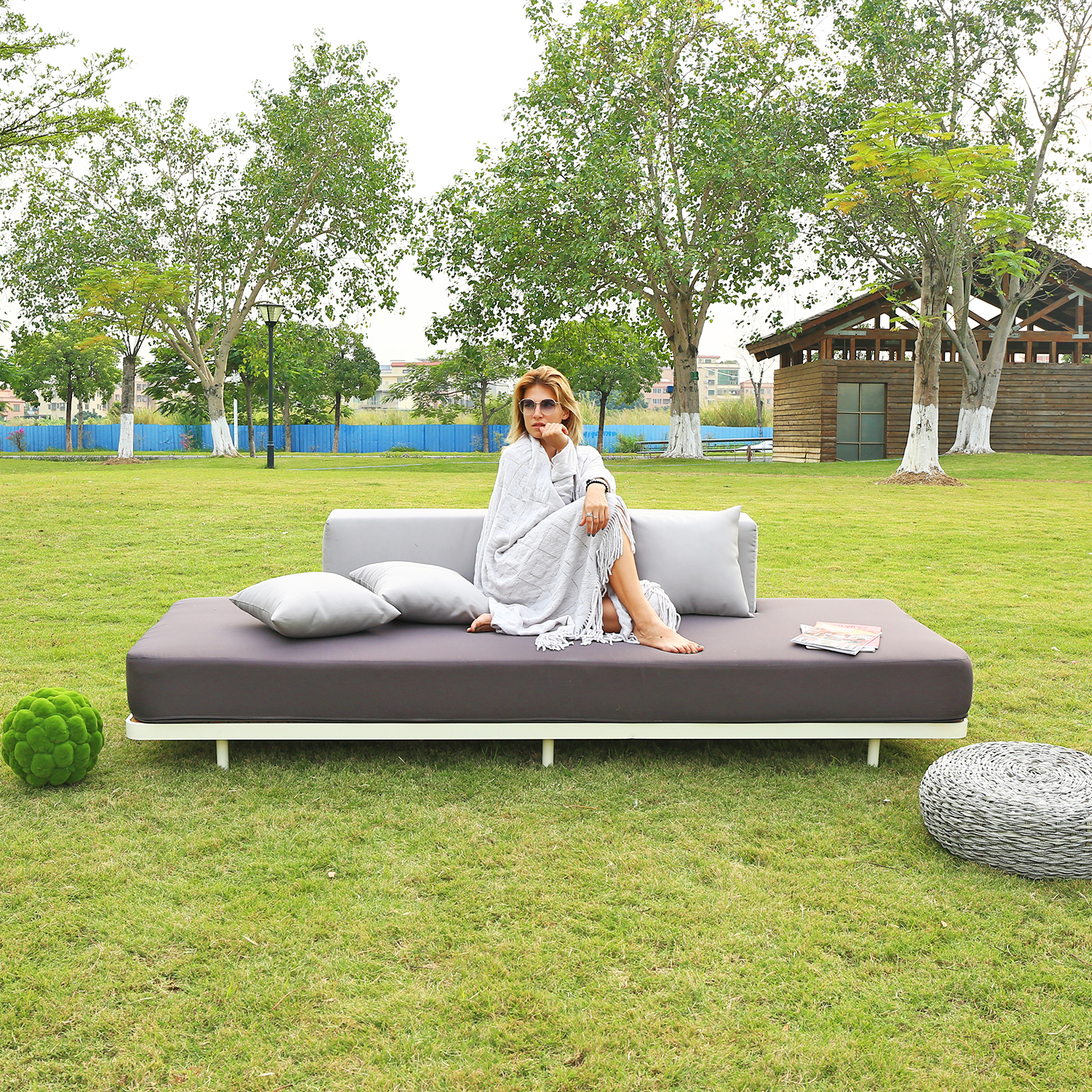Modern Patio Garden Hotel Home Resort Rattan Wicker Leisure Outdoor Sofa