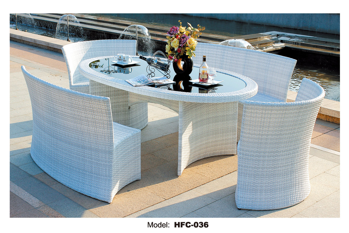 TG-HFC036 Outdoor Rattan Leisure Furniture Patio Garden Bistro Chair and Table