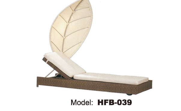 TG-HFB039 Modern Design Outdoor Rattan Furniture Sun Lounger