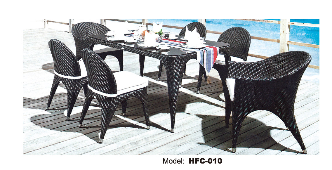TG-HFC010 Outdoor Patio Furniture Rattan And Plastic-Wood Garden Sofa Sets