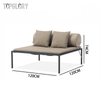 New Outdoor Garden Furniture Double Rope Woven Chaise Lounge TG-KS5203