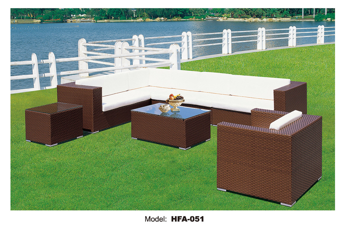 TG-HFA051 Luxury Outdoor Sofa Large Patio Sectional Furniture Patio Garden Sets