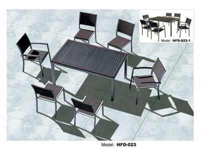 TG-HFD023 Lower Price Modern Rattan Tables And Chairs for Restaurant/Coffee Shop/Canteen