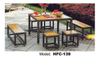 TG-HFC138 Plastic Wood Dining Table And Chair Outdoor Furniture Set