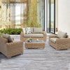 Outdoor Home Garden Luxury Furniture Aluminium Sectional Lounger Waterproof Rattan Sofa with Coffee Table TG-KSU1796