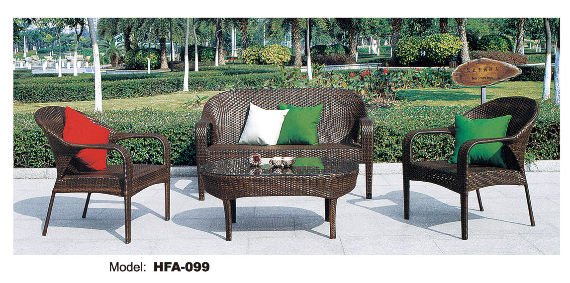 TG-HFA099 Livingroom Garden Outdoor PE Rattan Sofa with Tea Table