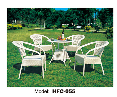 TG-HFC055 Modern Hotel Furniture Outdoor Furniture Patio Dining Table Set Rattan Garden Set Living Room Dining Chair