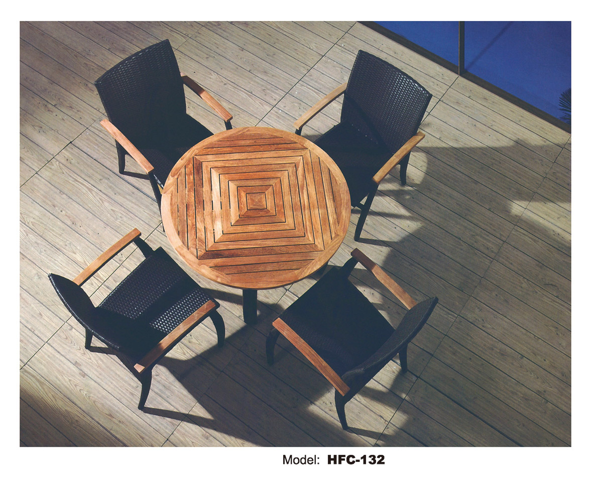 TG-HFC132 Chinese Modern Outdoor Dining Table Chair Garden Patio Hotel Furniture