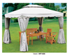 Hot Selling Modern Design Waterproof Garden Outdoor Furniture Aluminium Wood Grain Gazebo